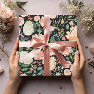 Papier Cadeau Aquarelle florale brillante
