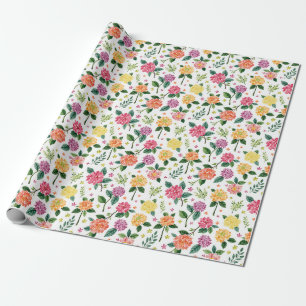 Papier Cadeau Aquarelle florale de Dahlia