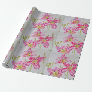 Papier Cadeau Aquarelle Florale Pretty Rose