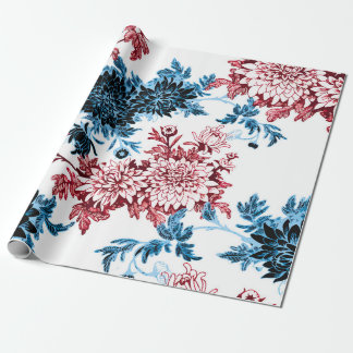Papier Cadeau Aquarelle florale sans couture motif sur fond blan