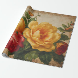 Papier Cadeau Aquarelle florale Vintage Collection populaire