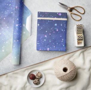 Papier Cadeau Aquarelle Galaxy