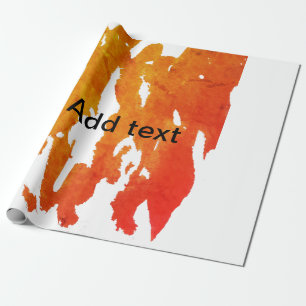 Papier Cadeau Aquarelle jaune orange ajouter du texte Peinture a