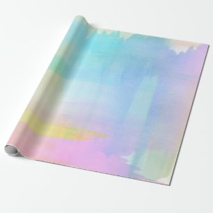 Papier Cadeau Aquarelle jaune rose pastel Abstrait