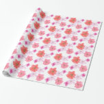 Papier Cadeau Aquarelle jolie rose Floral<br><div class="desc">Aquarelle jolie rose Floral</div>
