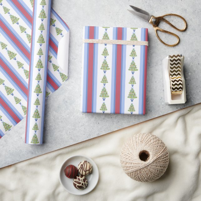 Papier Cadeau Aquarelle Mahjong Christmas Tree (Artisanat)