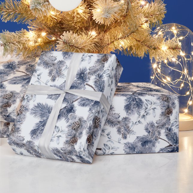 Papier Cadeau Aquarelle Motif de vacances d'hiver (Vacances)