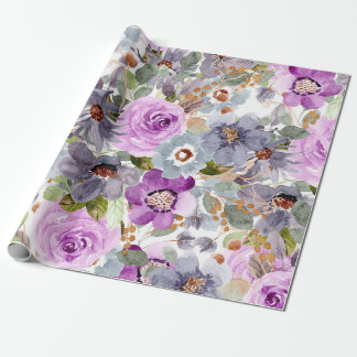 Papier Cadeau Aquarelle Motif Floral
