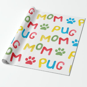 Papier Cadeau Aquarelle motif sans couture avec lettres et un