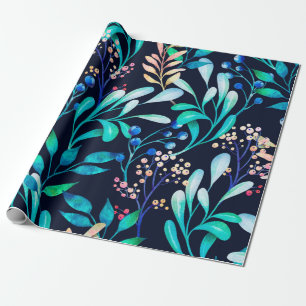 Papier Cadeau Aquarelle motif sans couture. Botanique complexe