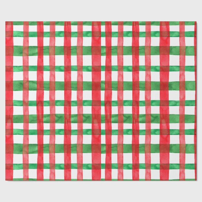 Papier Cadeau Aquarelle Noël plissé (Couture)