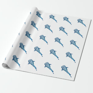 Papier Cadeau Aquarelle requin classique