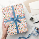 Papier Cadeau Aquarelle rose Jardin Floral<br><div class="desc">Un beau motif de fleurs d'aquarelle crée cet élégant papier d'emballage de jardin fleuri.</div>