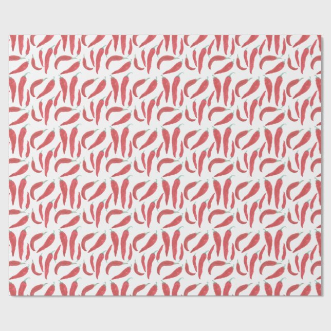 Papier Cadeau aquarelle rouge chaud (Plat)