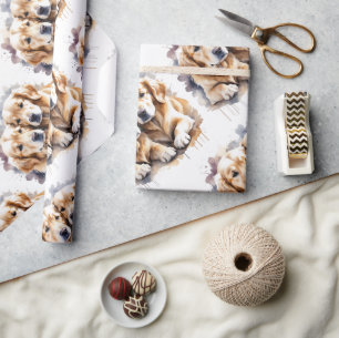 Papier Cadeau Aquarelle Style Penguin Oiseau sauvage Art