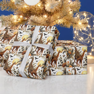 Papier Cadeau Aquarelle vintage de Giraffe