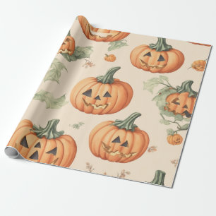 Papier Cadeau Aquarelle vintage Halloween délice