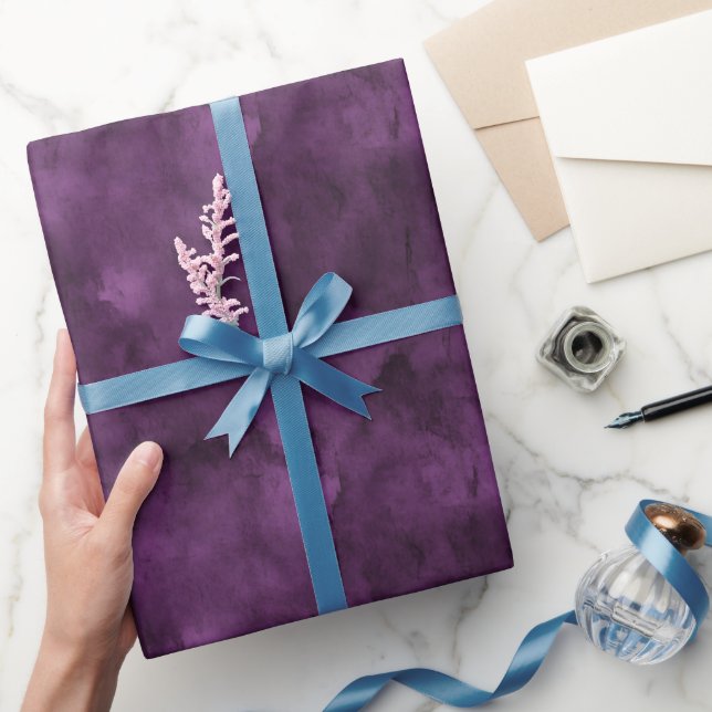 Papier Cadeau Aquarelle Violet Foncé (Cadeaux)