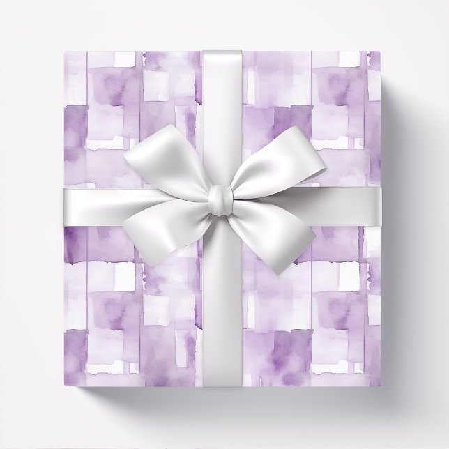 Papier Cadeau Aquarelle violet Lilac Abstraite (Créateur téléchargé)