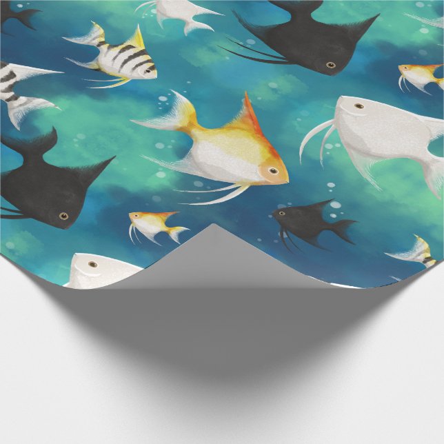 Papier Cadeau Aquarium Motif (Coin)