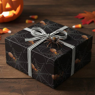 Papier Cadeau Araignée et toile d'araignée