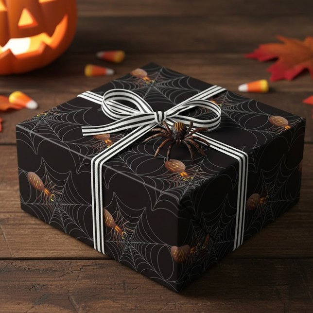 Papier Cadeau Araignée et toile d'araignée (Créateur téléchargé)