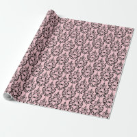 Araignées à Damas rose et noire