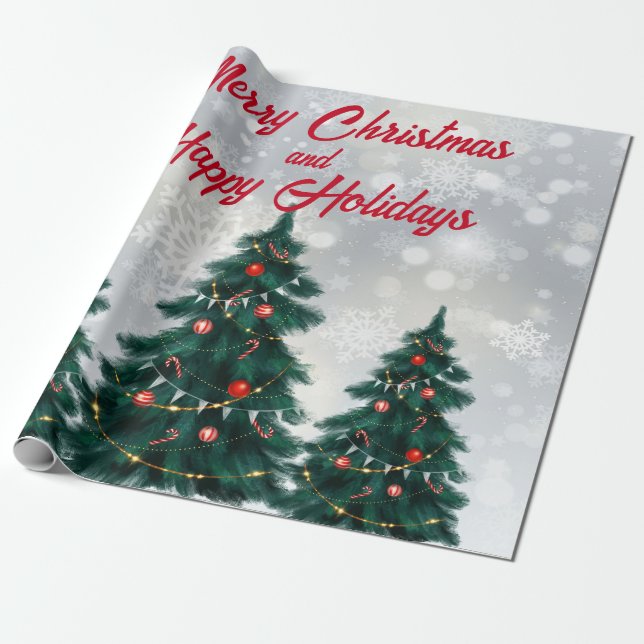 Papier Cadeau Arbre de Noël (Déroulé)
