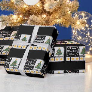 Papier Cadeau Arbre de Noël 5 étoiles suis en travail pour les v