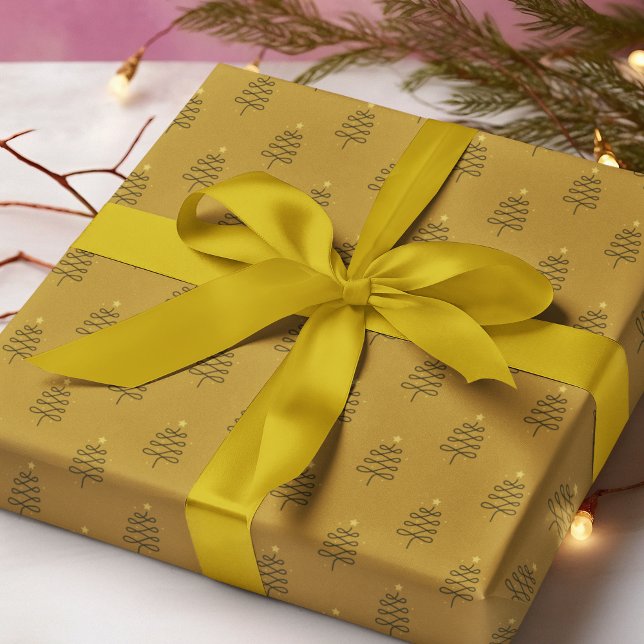 Papier Cadeau Arbre de Noël Abstrait moderne cadeau de vacances  (Créateur téléchargé)