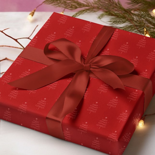 Papier Cadeau Arbre de Noël Abstrait moderne cadeau de vacances  (Créateur téléchargé)