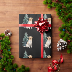 Papier Cadeau Arbre de Noël de fête de chien amateur de chien No