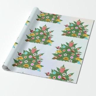 Papier Cadeau Arbre de Noël de mauvaises herbes sur Vape Cloud A