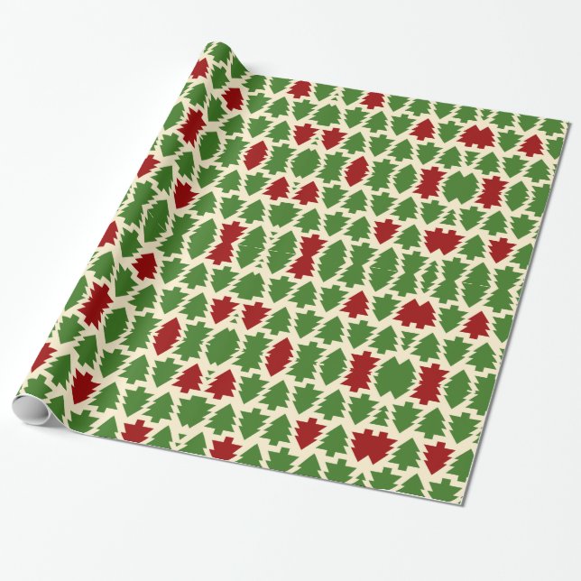 Papier Cadeau Arbre de Noël décoratif (Déroulé)