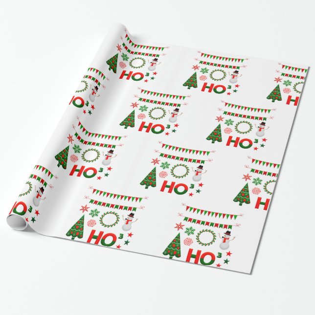 Papier Cadeau Arbre de Noël décoratif (Déroulé)