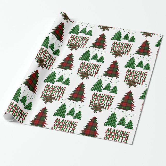 Papier Cadeau Arbre de Noël décoratif (Déroulé)