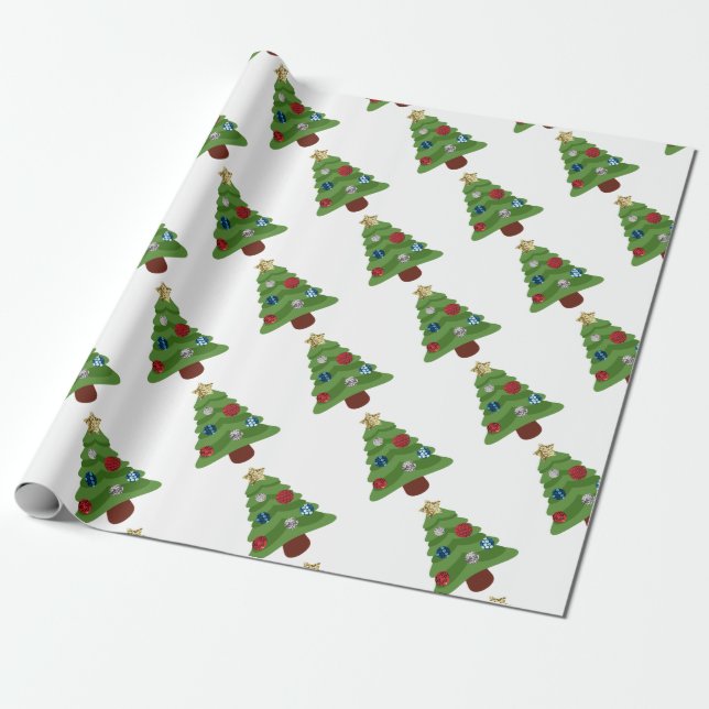 Papier Cadeau arbre de noël émoji (Déroulé)