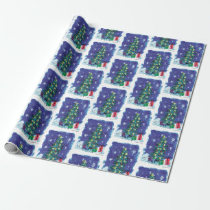 Papier Cadeau Arbre de Noël - Enfants Art pour CHOC