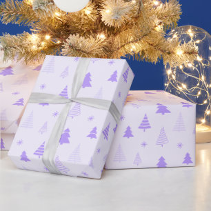 Papier Cadeau Arbre de Noël et Flèches de neige Moderne Noël