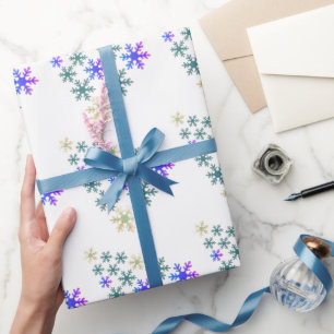 Papier Cadeau Arbre de Noël flocon de neige Fête de fin d'année