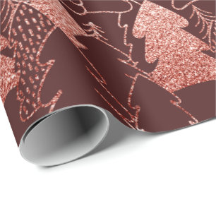 Papier Cadeau Arbre de Noël Fraicheur Parties scintillant glace