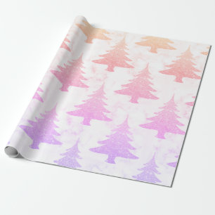 Papier Cadeau Arbre de Noël holographique en marbre