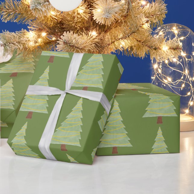 Papier Cadeau Arbre de Noël minimaliste (Vacances)