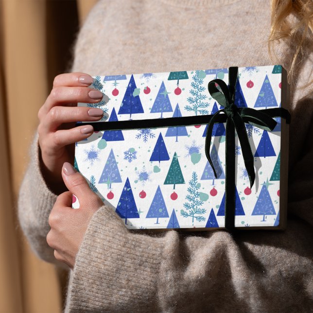 Papier Cadeau Arbre de Noël moderne (Créateur téléchargé)