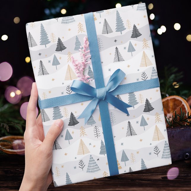 Papier Cadeau Arbre de Noël moderne (Créateur téléchargé)