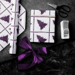 Papier Cadeau Arbre de Noël Moody | Plum profond<br><div class="desc">C'est la saison pour célébrer et divertir ! Palette moderne, sombre et moody dans un design de vacances festif abstrait avec un arbre de Noël brillant et fantaisiste avec un éclaboussant éclat de peinture rehaussé et une parties scintillant faux métallique. Pour d'autres couleurs ou produits correspondants, veuillez contacter le designer...</div>