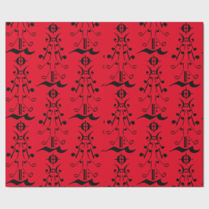 Papier Cadeau Arbre de Noël - Notes musicales et symboles