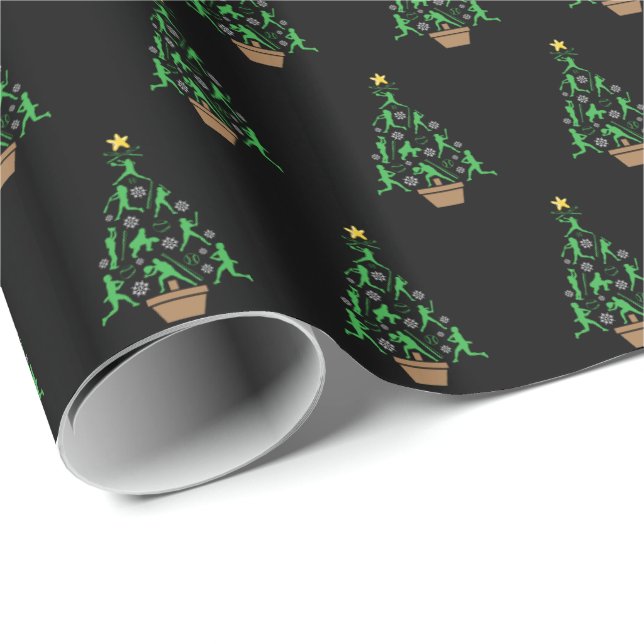 Papier Cadeau Arbre de Noël pour filles de filles (Coin rond)