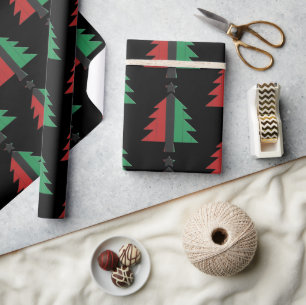 Papier Cadeau Arbre de Noël RBG UNIA afro-américain Kwanzaa