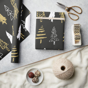 Papier Cadeau Arbre de Noël scandinave moderne Garçons Motifs